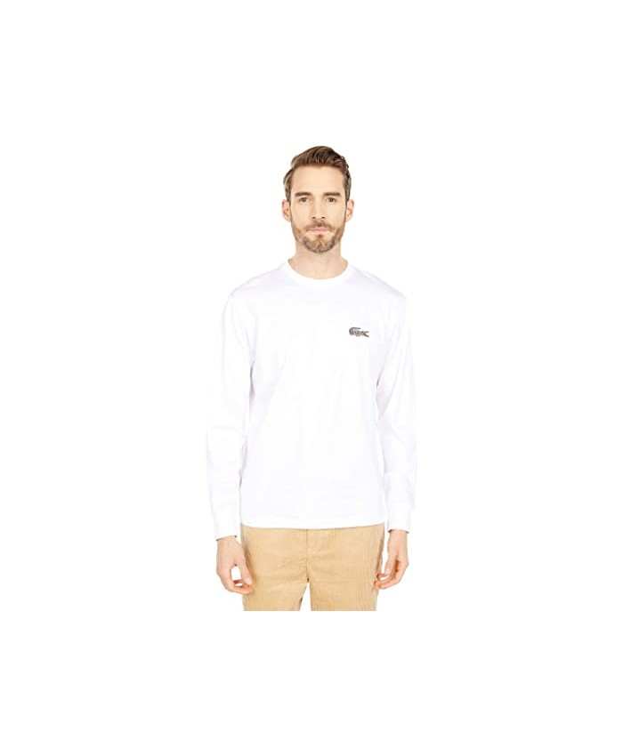 Lacoste Long Sleeve Solid Jersey with Large Graphic