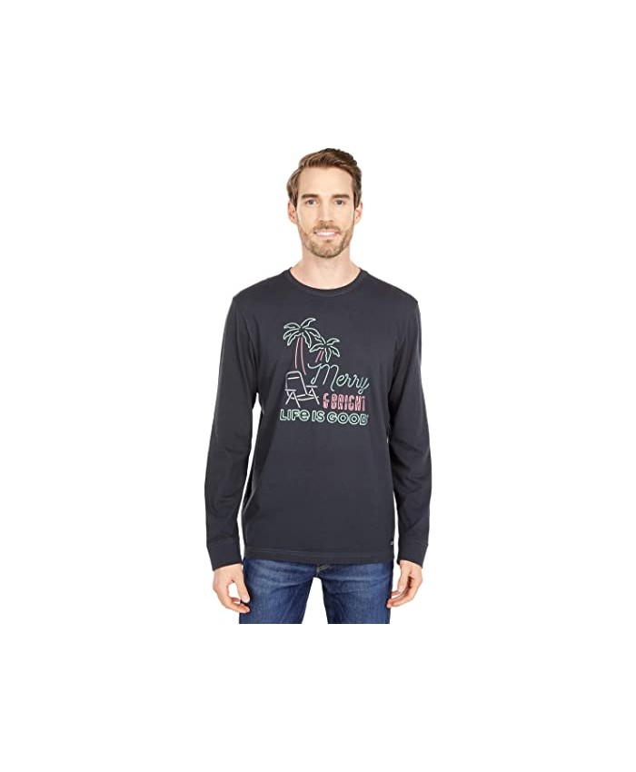 Life is Good Merry & Bright Long Sleeve Crusher Tee