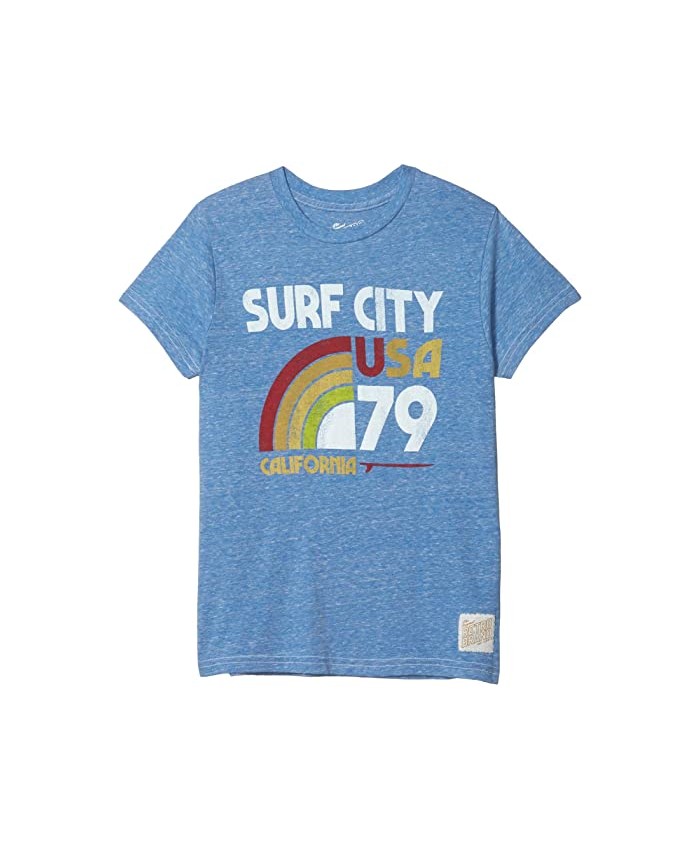 The Original Retro Brand Kids Surf City Vintage Tri-Blend Short Sleeve Tee (Big Kids)