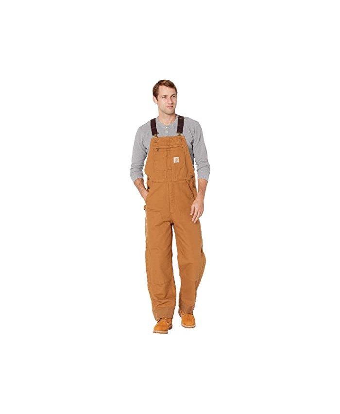 Carhartt Quilt Lined Washed Duck Bib Overalls