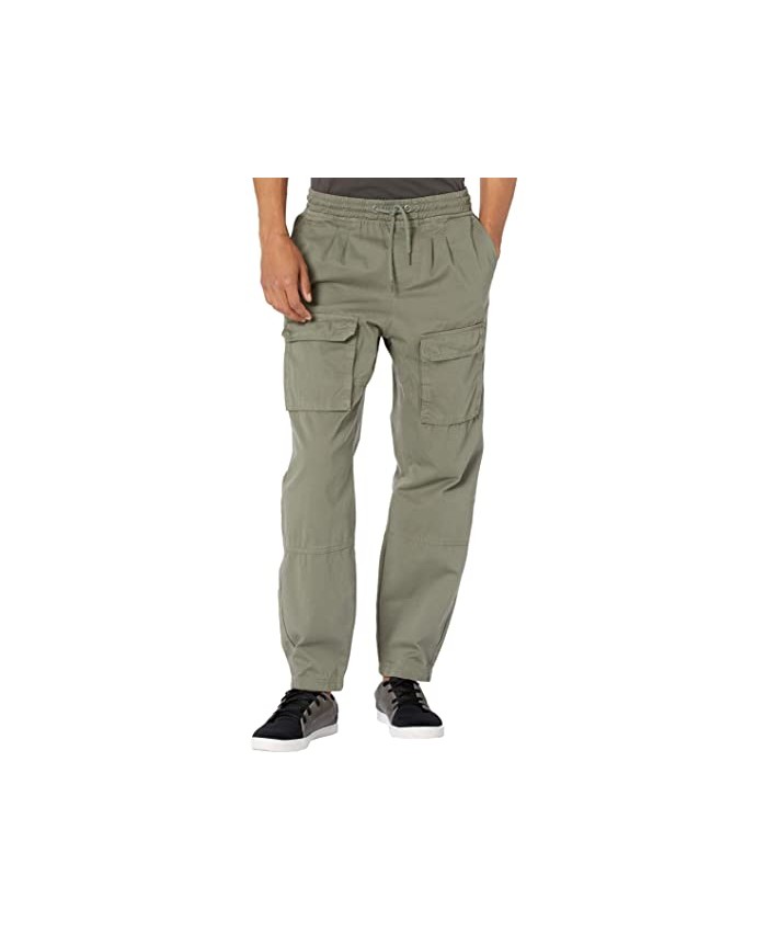 NATIVE YOUTH Trousers in Washed Cotton with Seam Detail and Cargo Pockets