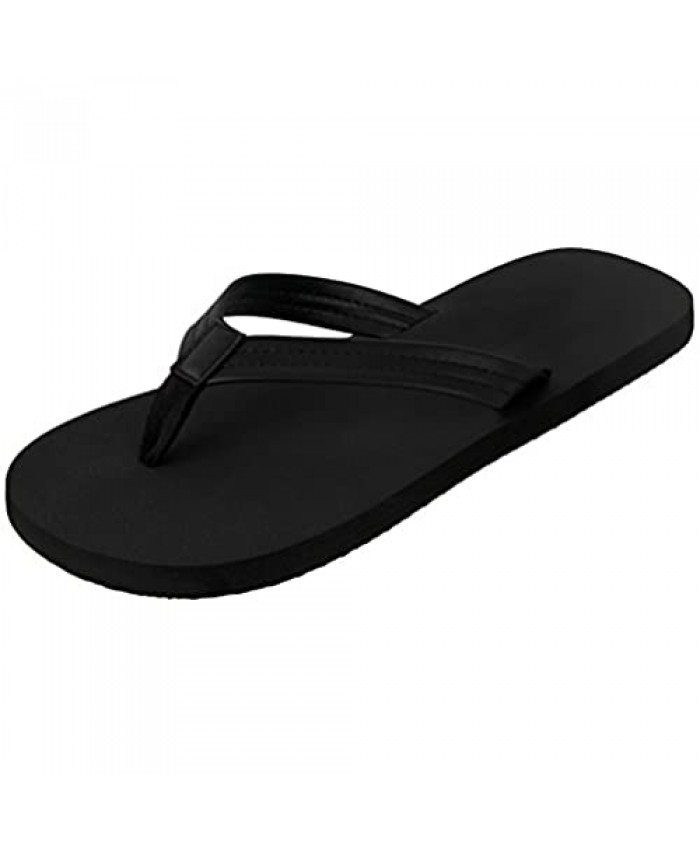 4HOW Mens Casual Beach Flip Flops Non Slip Shower Thong Sandals