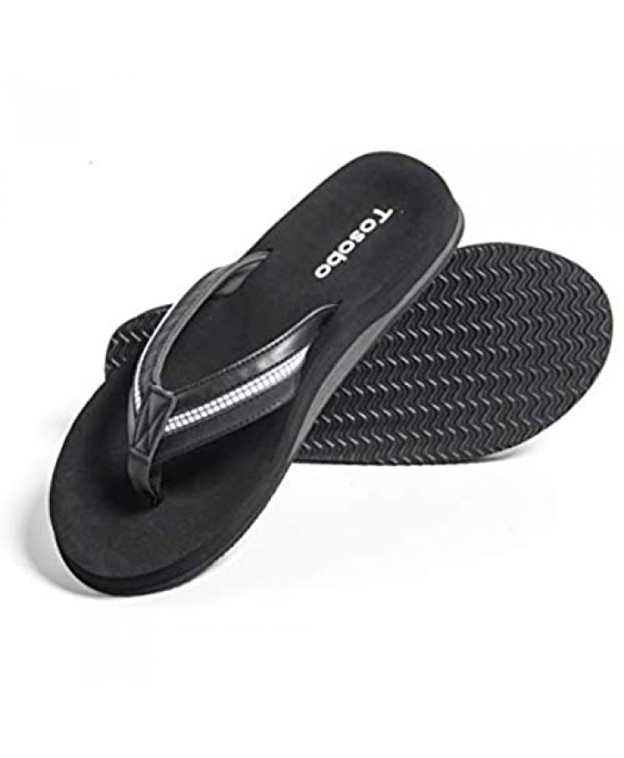 Men's Comfort Yoga Mat Flip Flops with Arch Support Cushion Footbed Thong Sandals