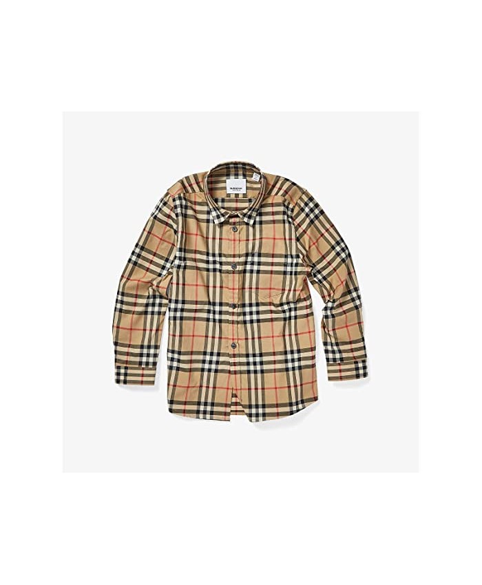 Burberry Kids Fredrick Long Sleeve Pocket Shirt (Little Kids\u002FBig Kids)