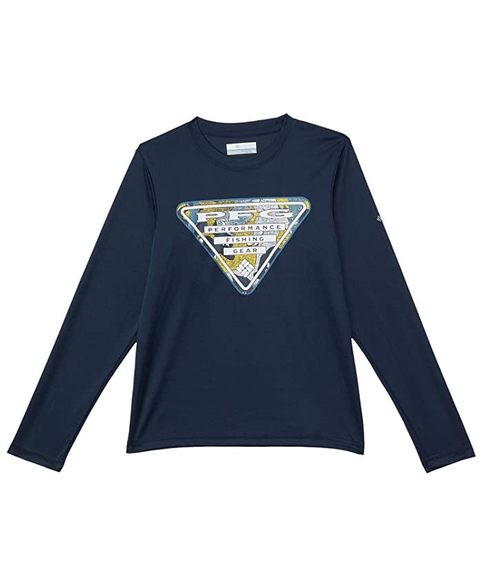 Columbia Kids Terminal Tackle™ Triangle Fill Long Sleeve Shirt (Little Kids\u002FBig Kids)