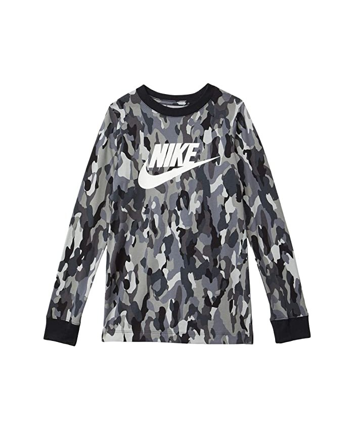 Nike Kids Sportswear All Over Print Long Sleeve Tee 3 (Little Kids u002FBig Kids)